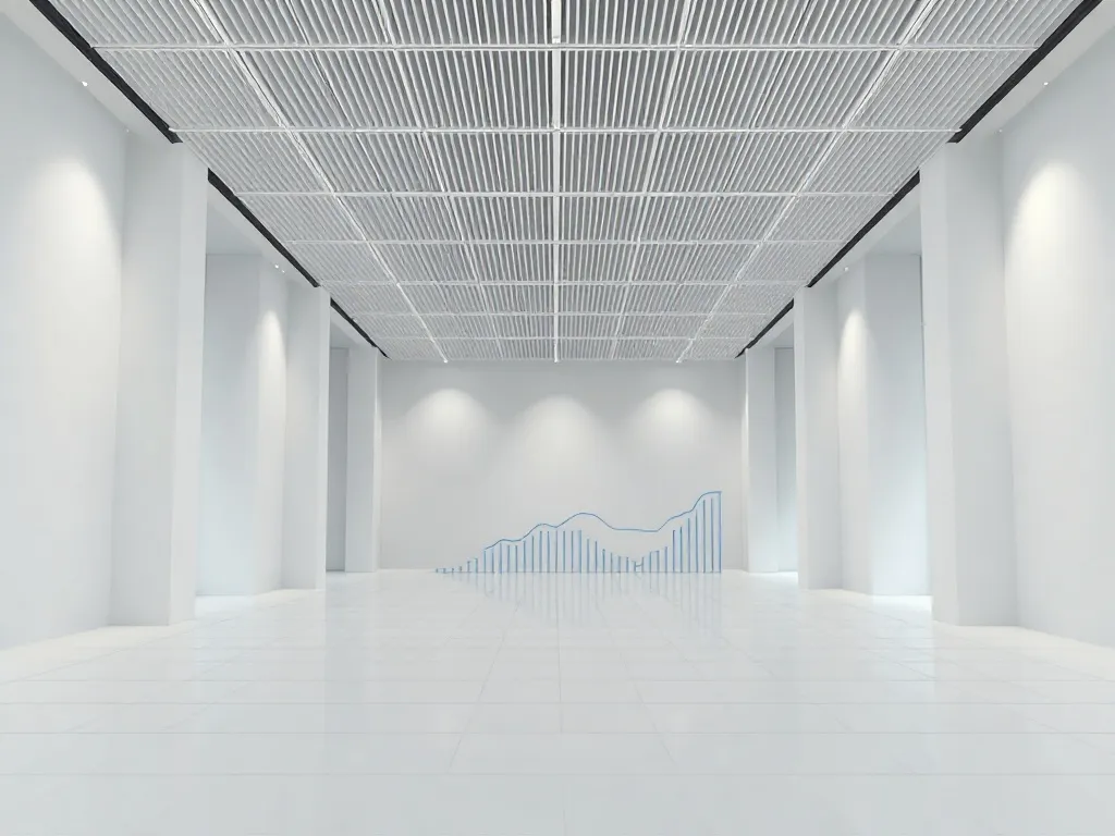 A minimalist abstract architectural visualization representi